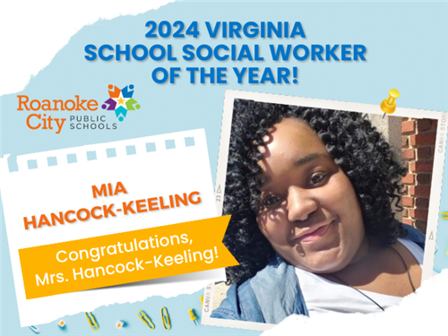  2024 VA School Social Worker of the Year Mia Hancock Keeling